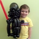 Darth Vader made out of twisting balloons - Balloon Animals