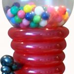 Gumball machine made out of balloons