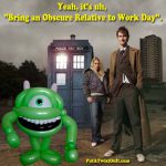 Meme of Doctor Who and Monster Inc - Balloon Animals