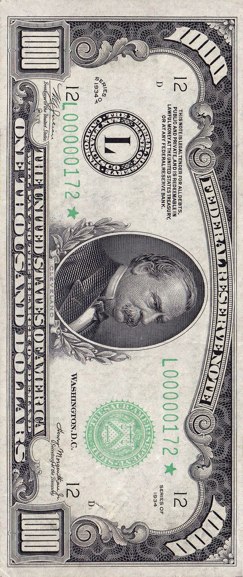$1000 dollar bill