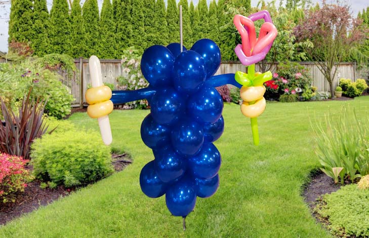 Balloon Yard Art poles used in balloon decorating