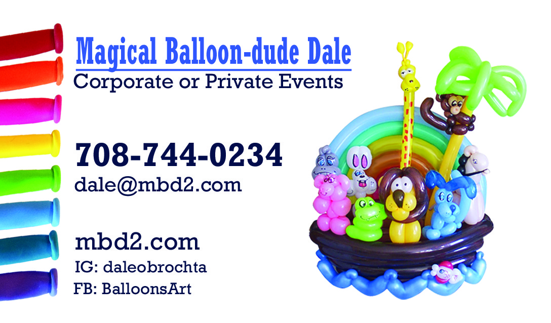 balloon animals business card